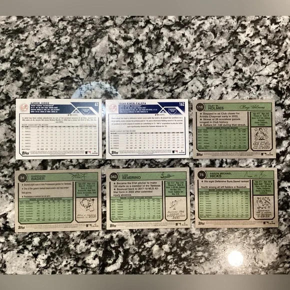 ⚫️ Yankees: Aaron Judge - Isiah Kiner-Falefa - Holmes, Bader, Hicks, Severino - Picture 3 of 8